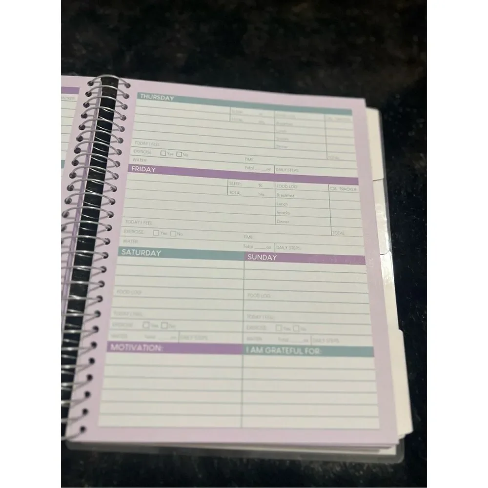 New Wellness Journals emotions moods tracking schedule water